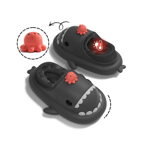 Sharkicks Basic - Winter Octopus Heel-covered Shark Slippers